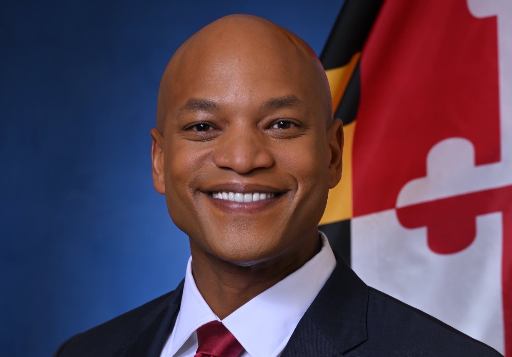 Governor Moore with Maryland Flag