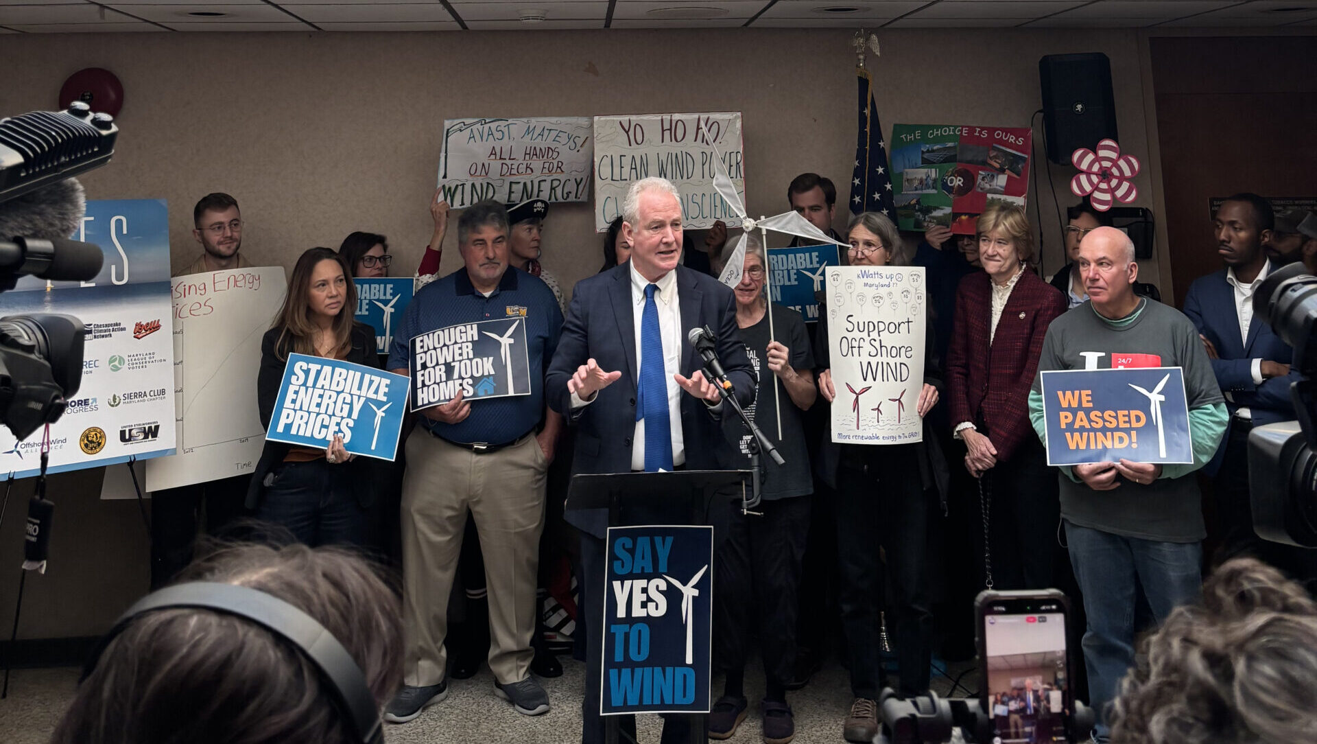 Sen. Van Hollen, Rep. Olszewski, Delegate Charkoudian, and MEA Director Pinsky Lead the Fight for Offshore Wind in Maryland